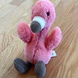 Jellycat Pink Plush Toy with Pom-Pom Tail